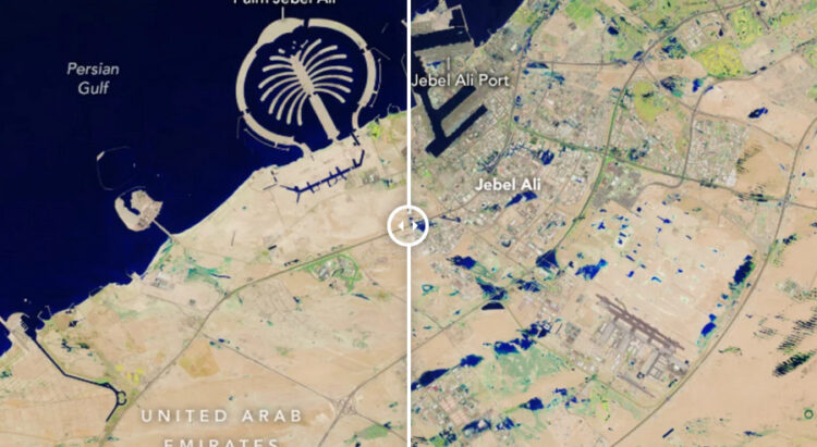 Prije i poslije: Pogledajte poplave u Dubaiju iz svemira