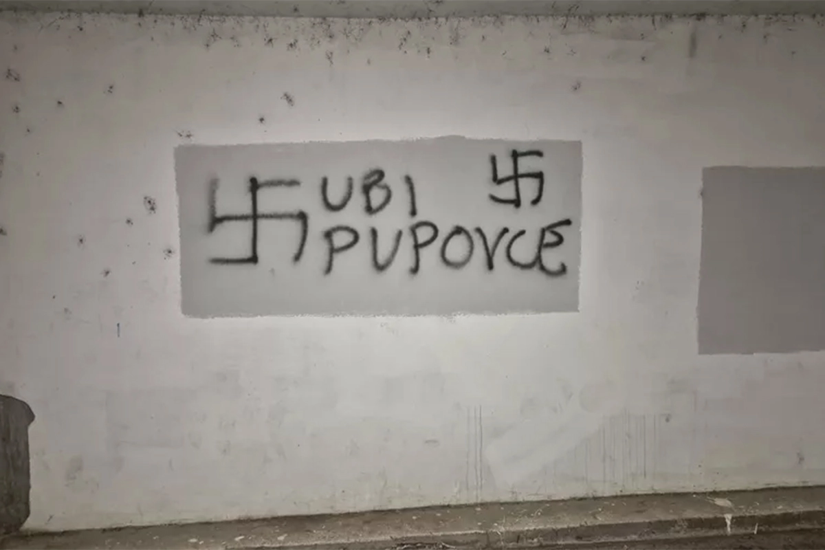 Osvanuo grafit “Ubij Pupovce” na Novom Zagrebu